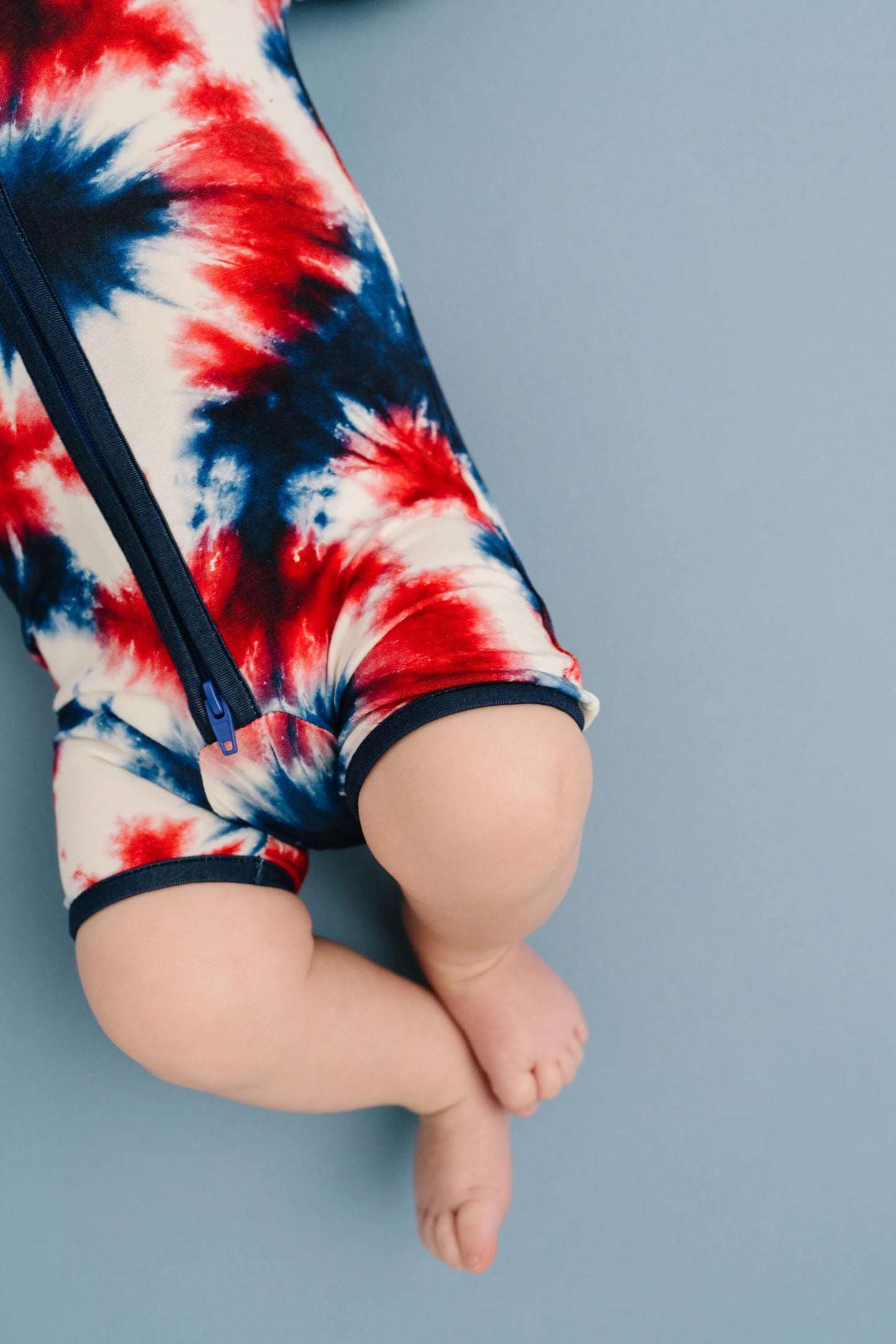 Little One Shop: Firecracker Tie Dye Bamboo Shortie Romper
