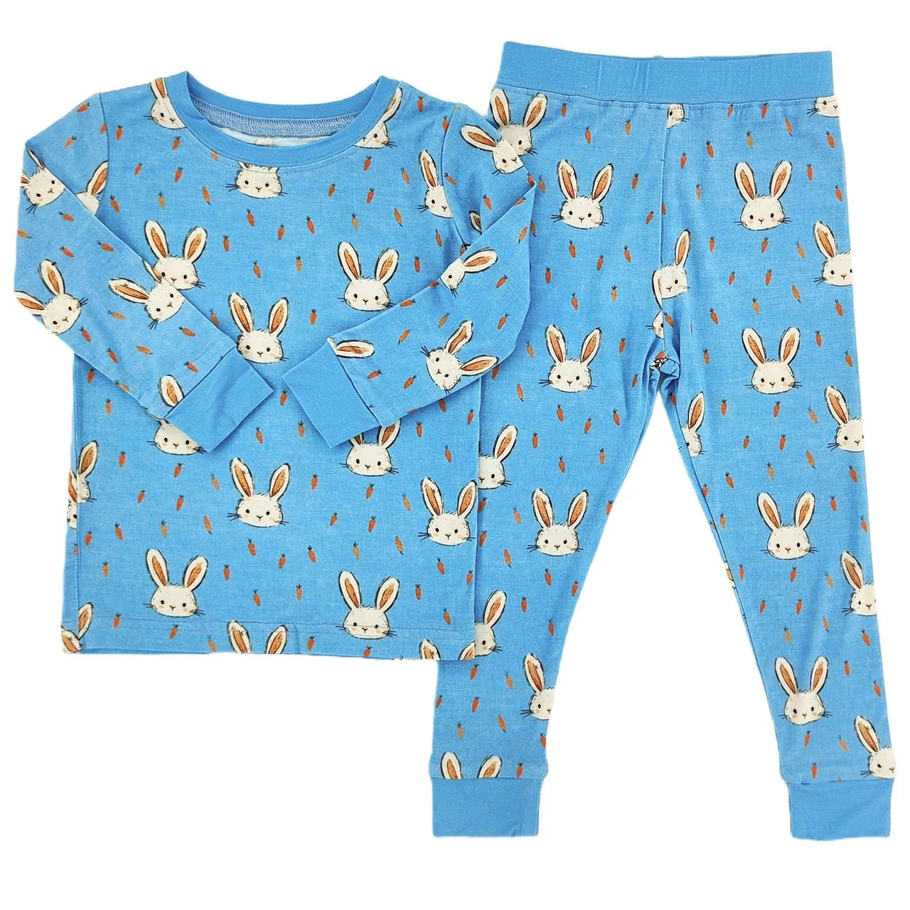 Little One Shop: Blue Garden Bunny Bamboo Two Piece Set