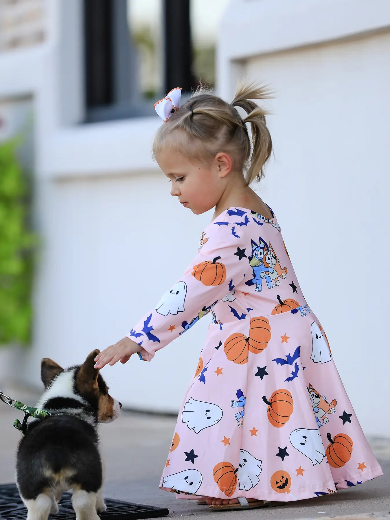 Halloween Ghost Pumpkin Character Twirl Dress