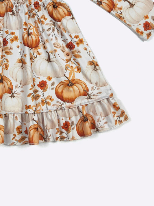 Harvest Pumpkin Girls Dress