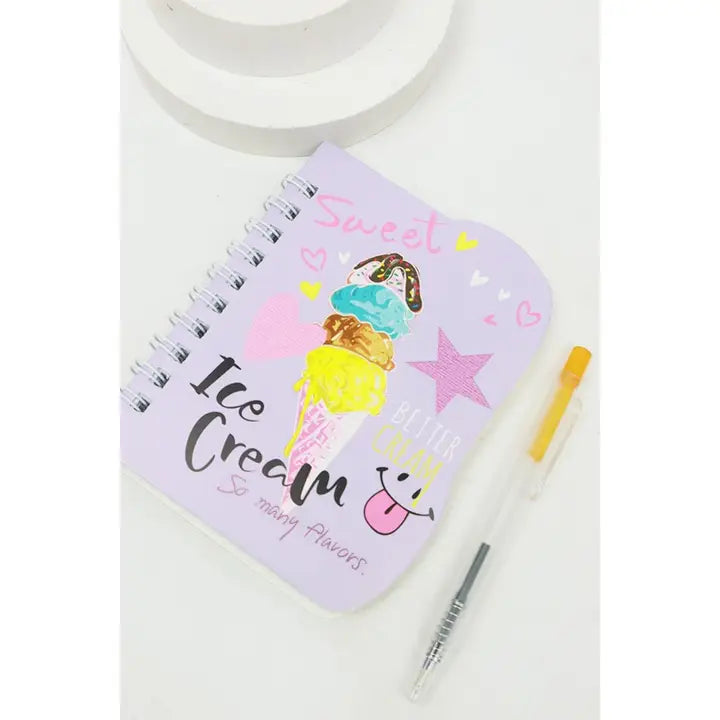 Ice Cream and Cup Cake Notebook with Pen Set