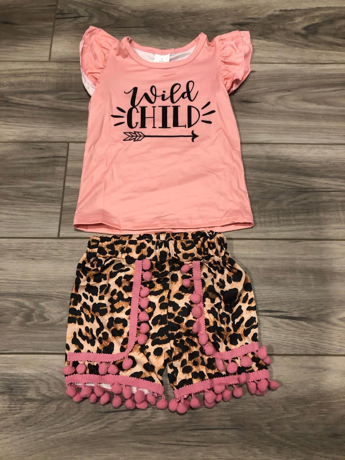 Wild Child Leopard Short Set