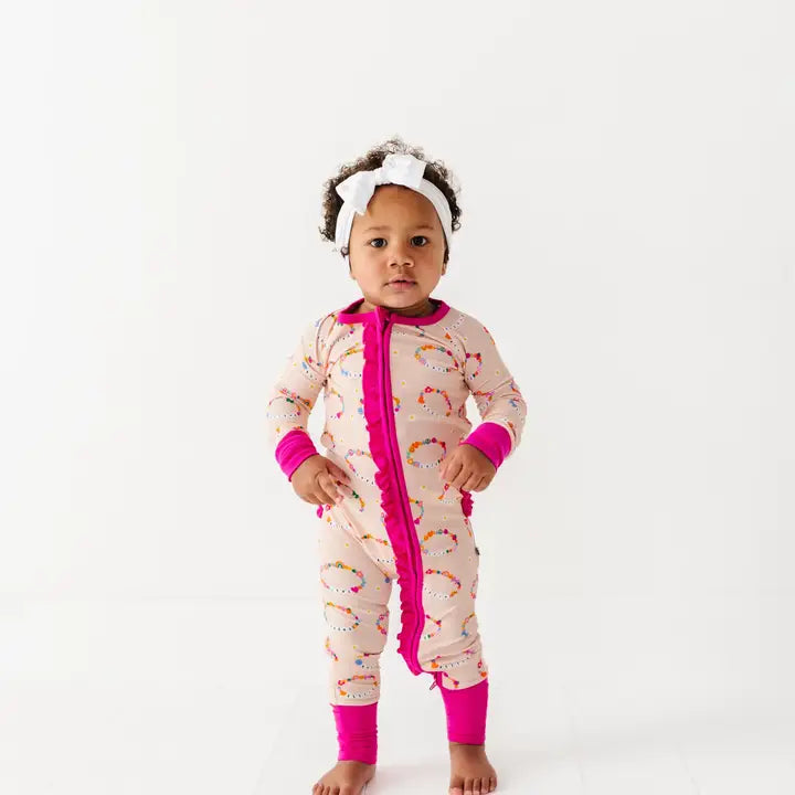 Kiki + Lulu: "In My Bestie Era" Ruffle Ribbed Bamboo Zippy