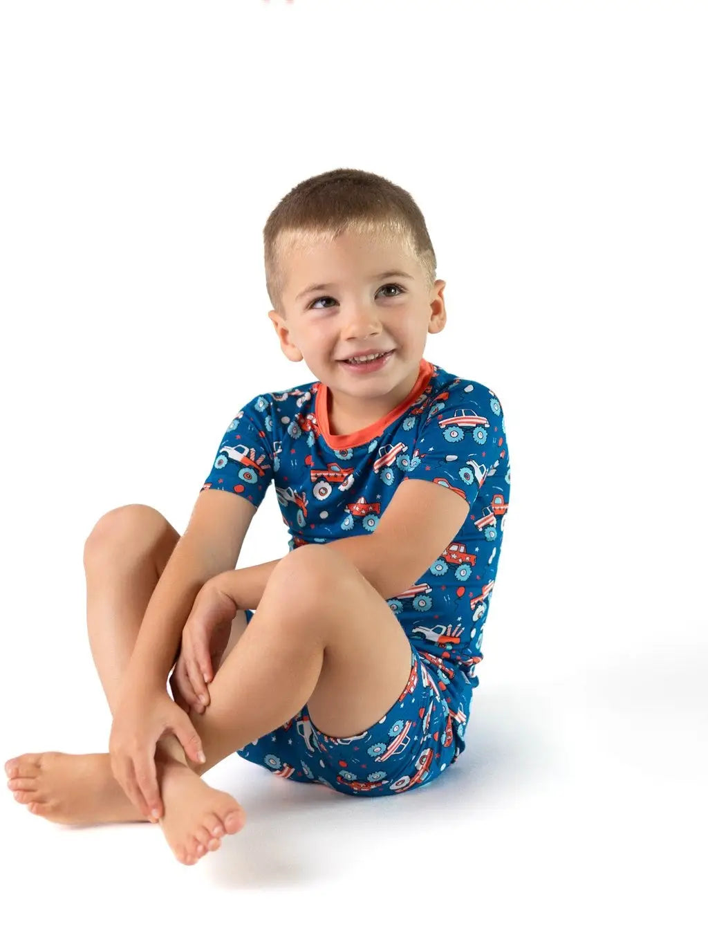Boosh Baby: Patriotic Monster Truck Bamboo Two Piece Short Set