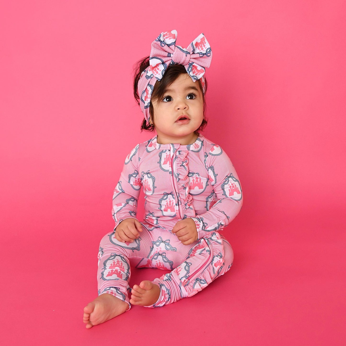 Gigi and Max: Maeve Castles Ruffle Bamboo Zippy Romper