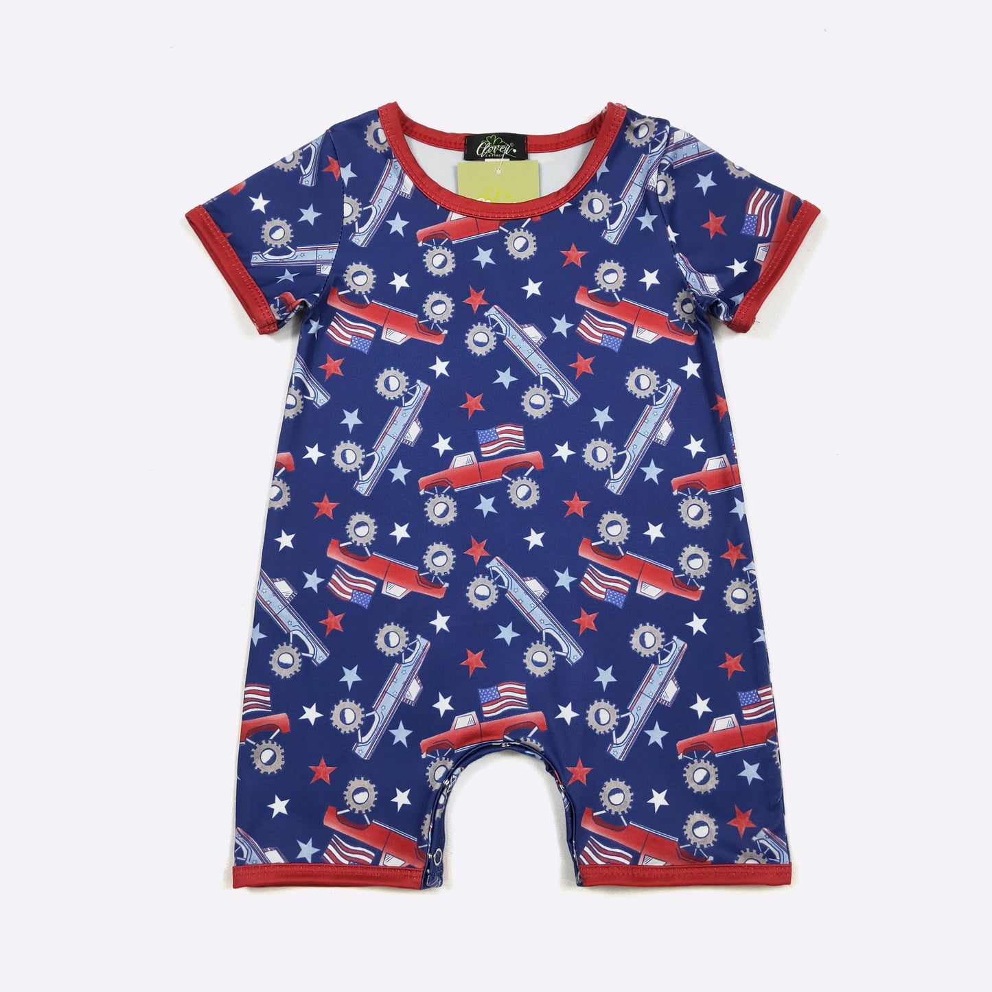 Merica Truck Print Romper