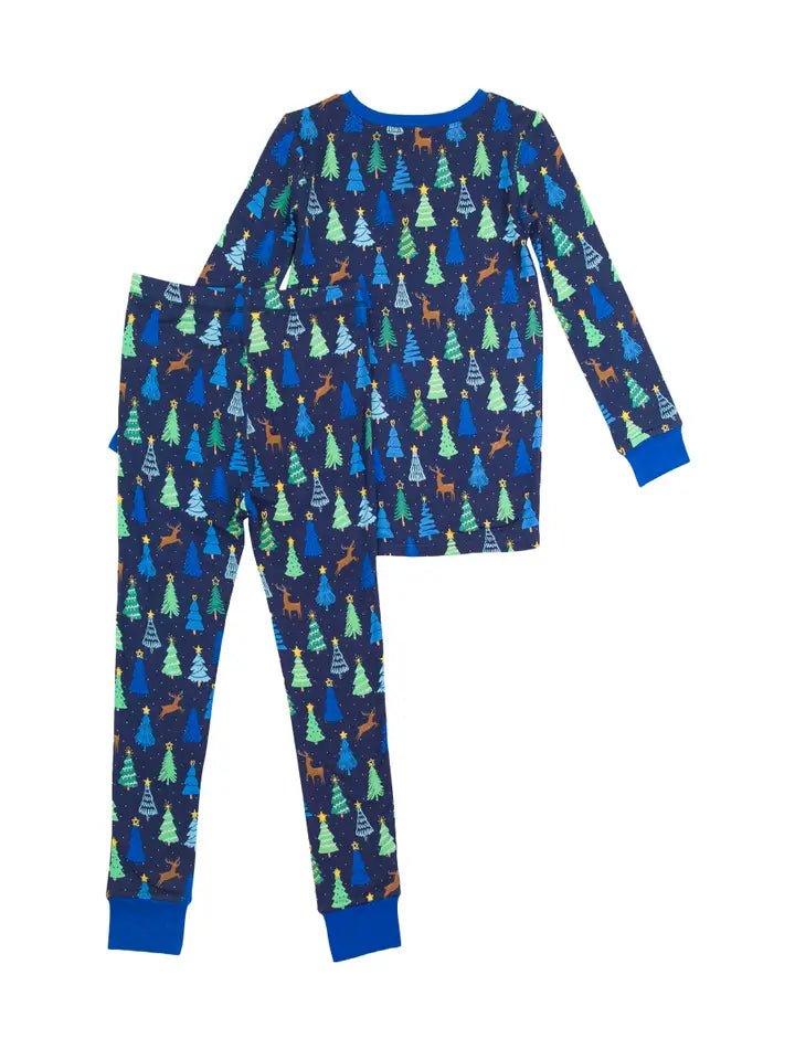 Ruffle/Rugged Butts: Merry Blue Pines Bamboo Two Piece Set