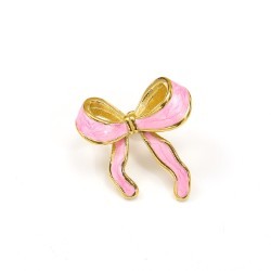 Gold Silver Colorful Enamel Bow Earrings
