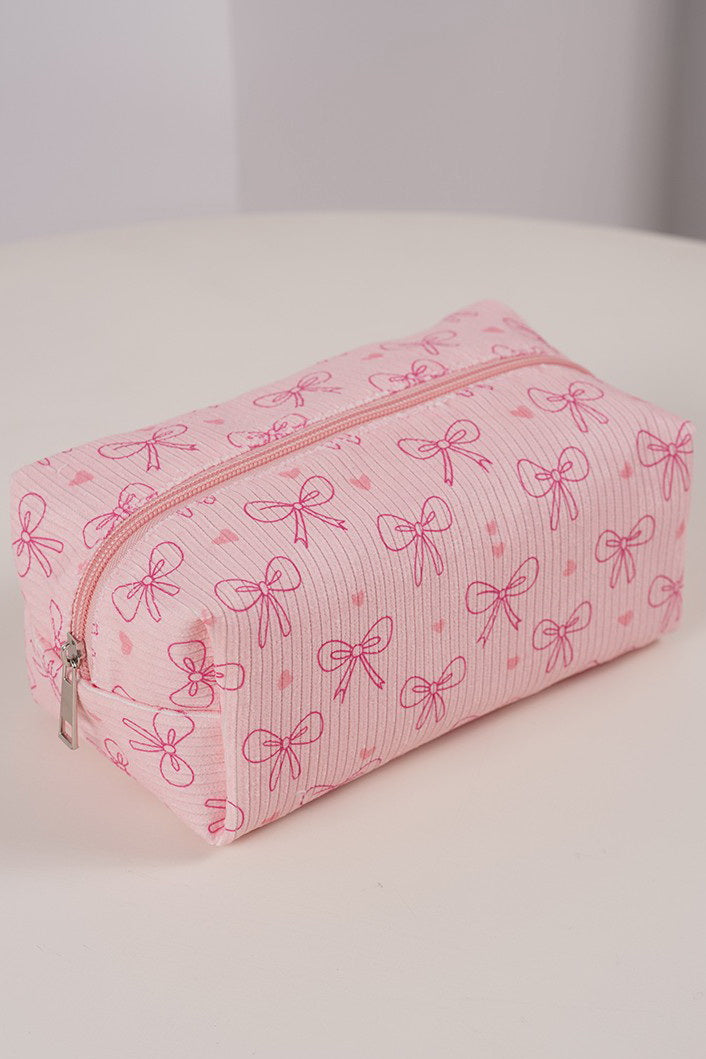 Bow Makeup Cosmetic Bag- (3 PRINTS)