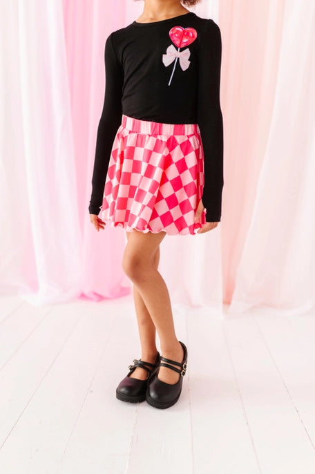 Made By Molly: Pink Checkered Skort
