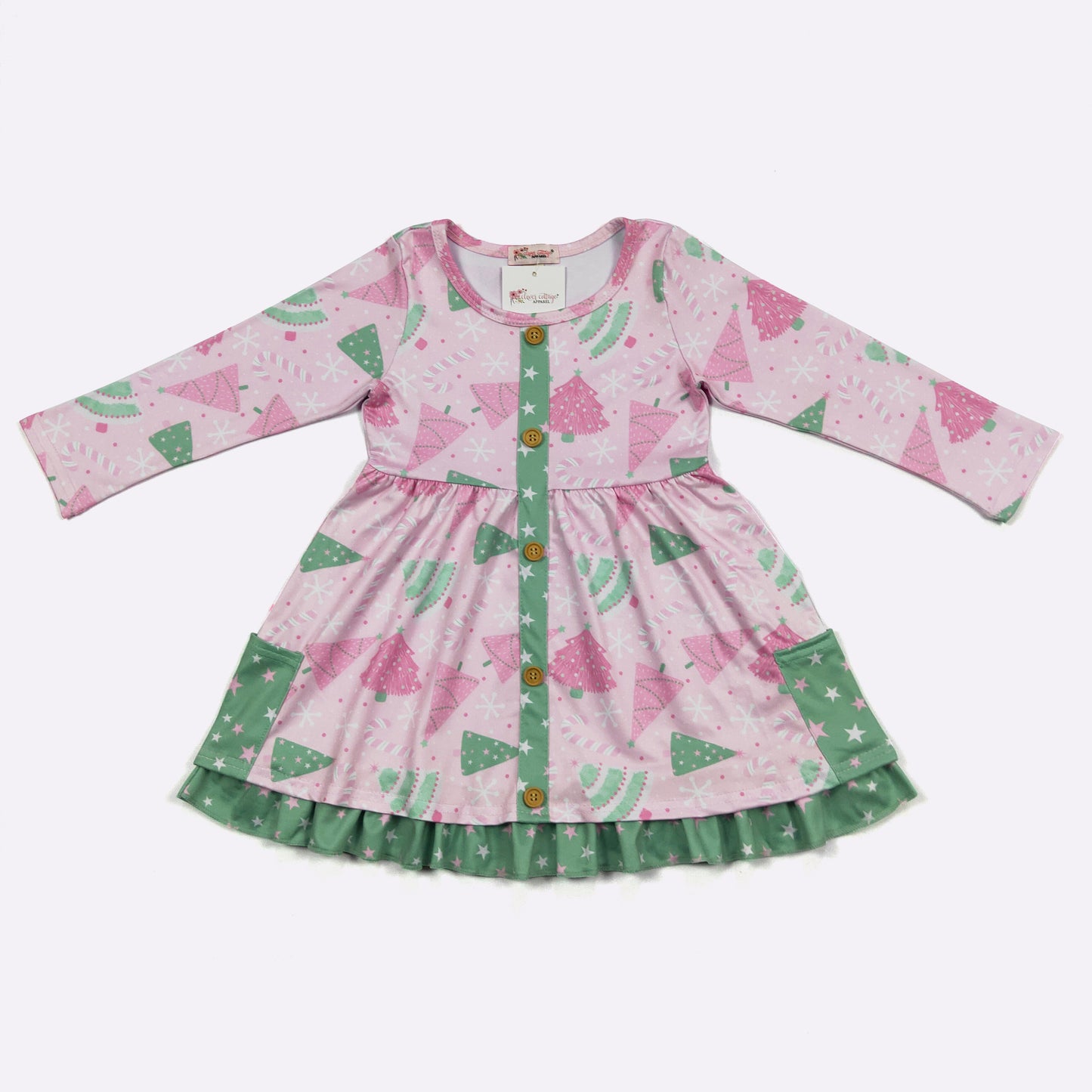 Pink Evergreen Girls Dress