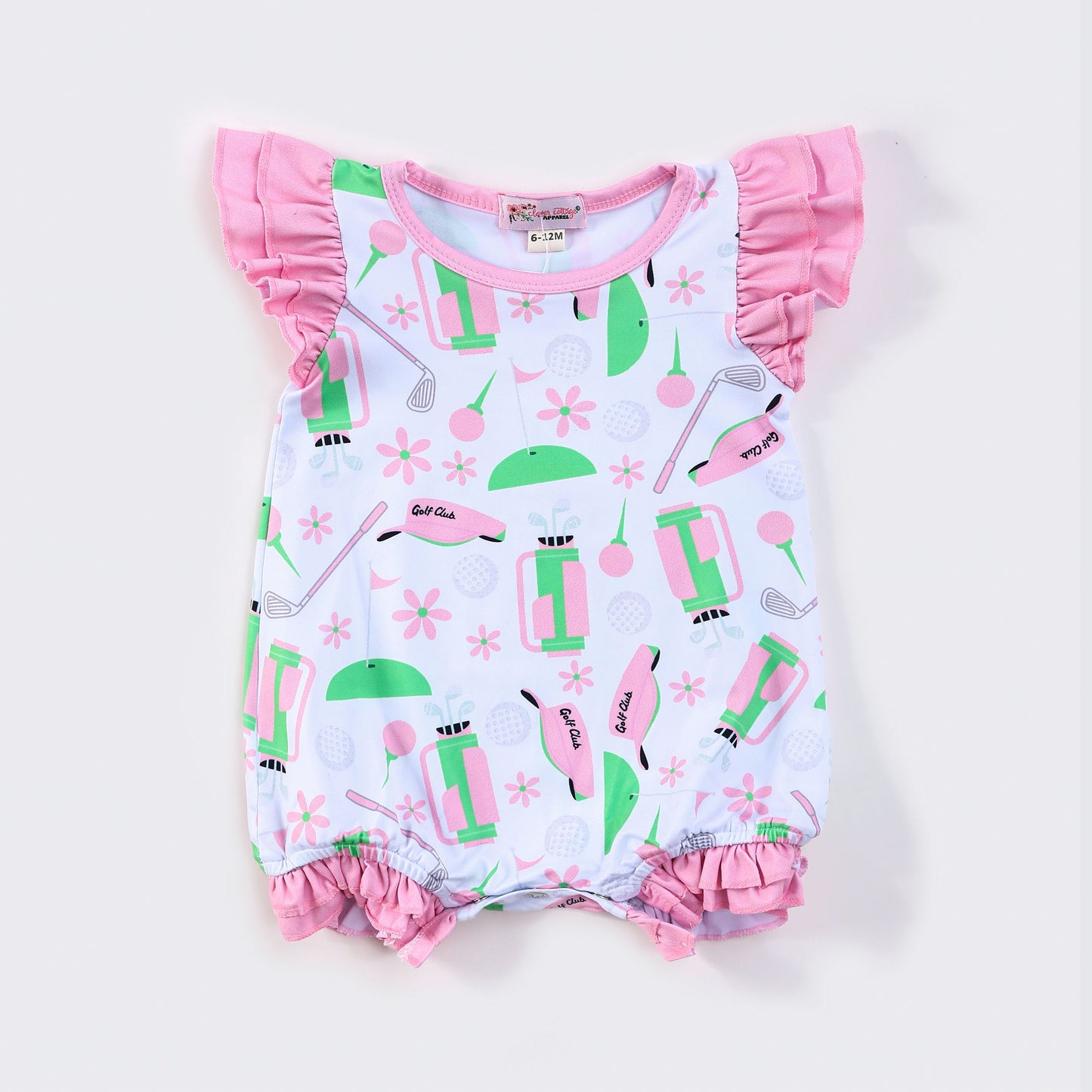 Pink Golf Club Baby Romper