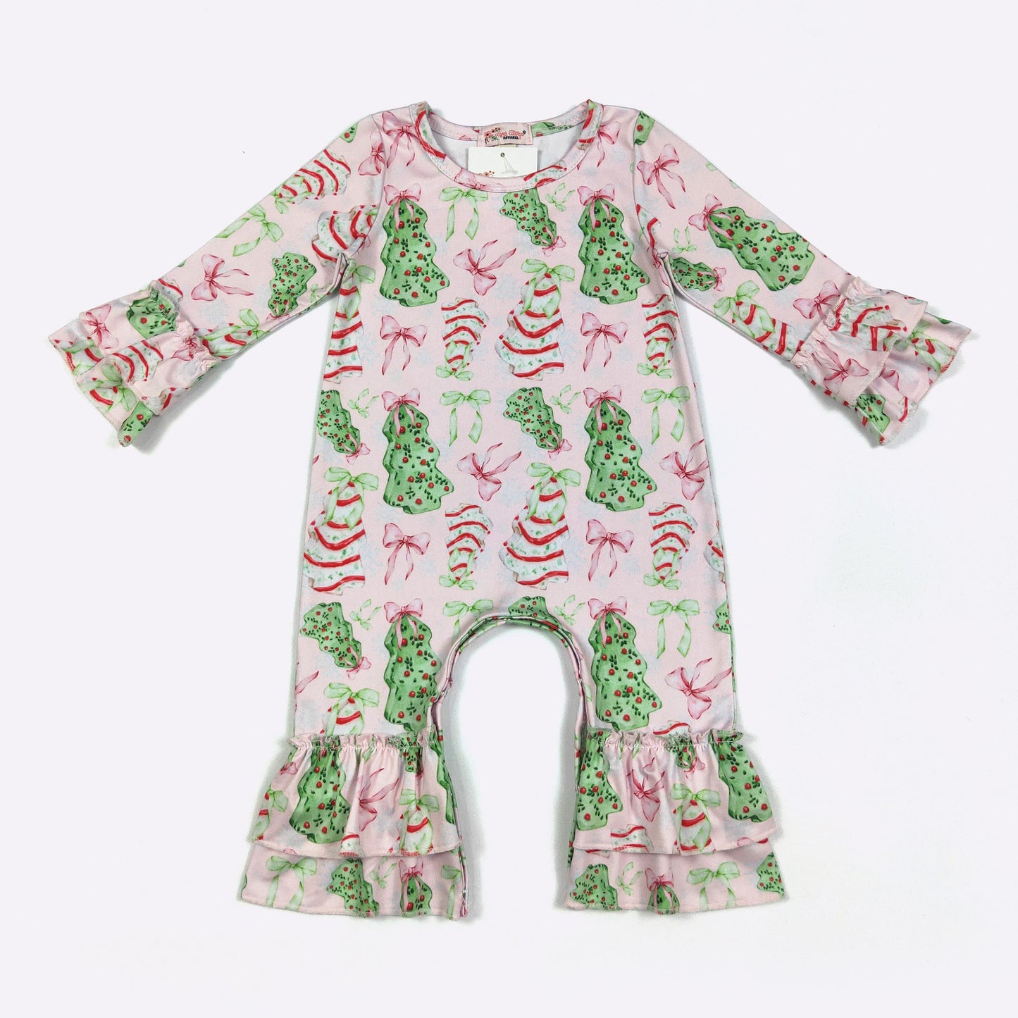 Pink Sweet Treats Girls Ruffle Romper