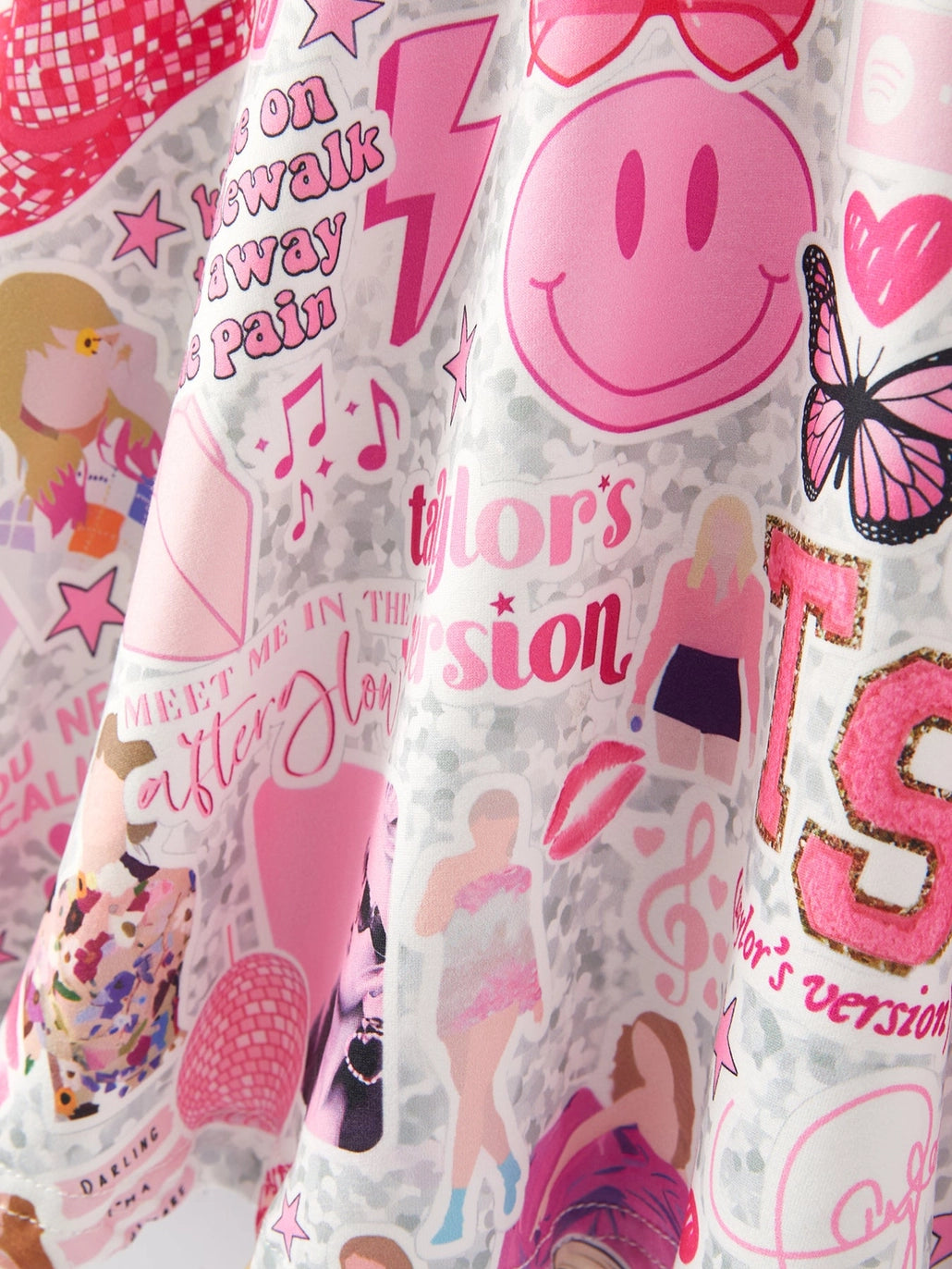 Pink TS Print Twirl Dress