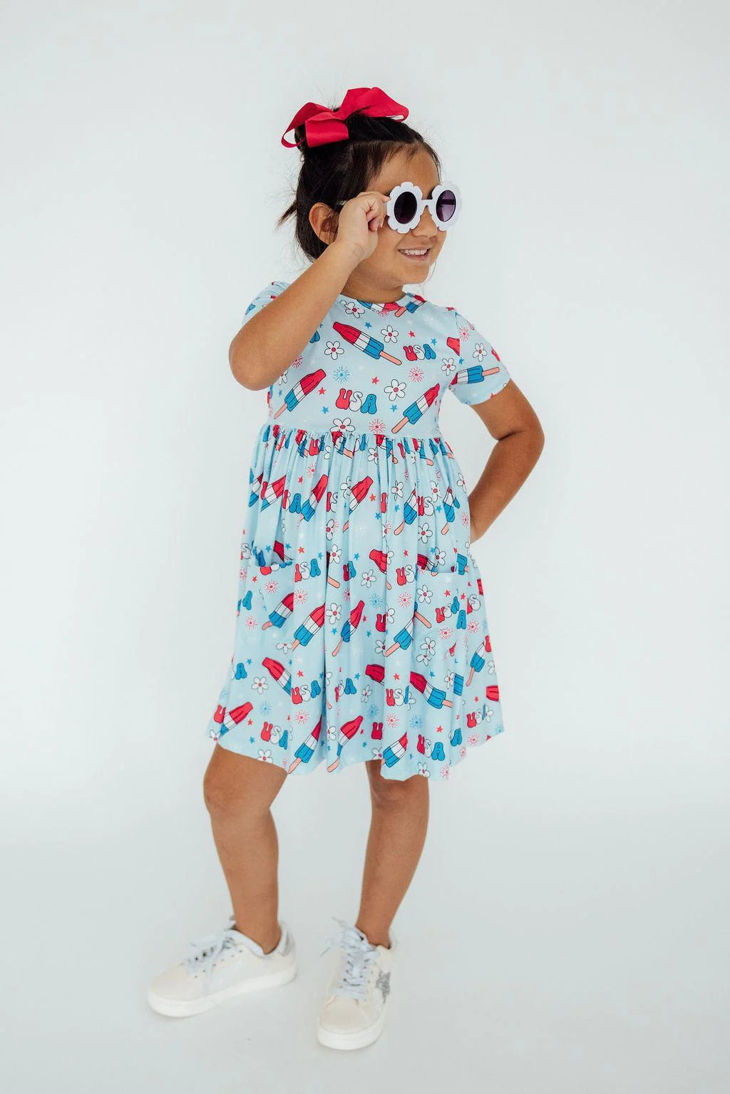 Mila & Rose: Proudly Patriotic Pocket Twirl Dress