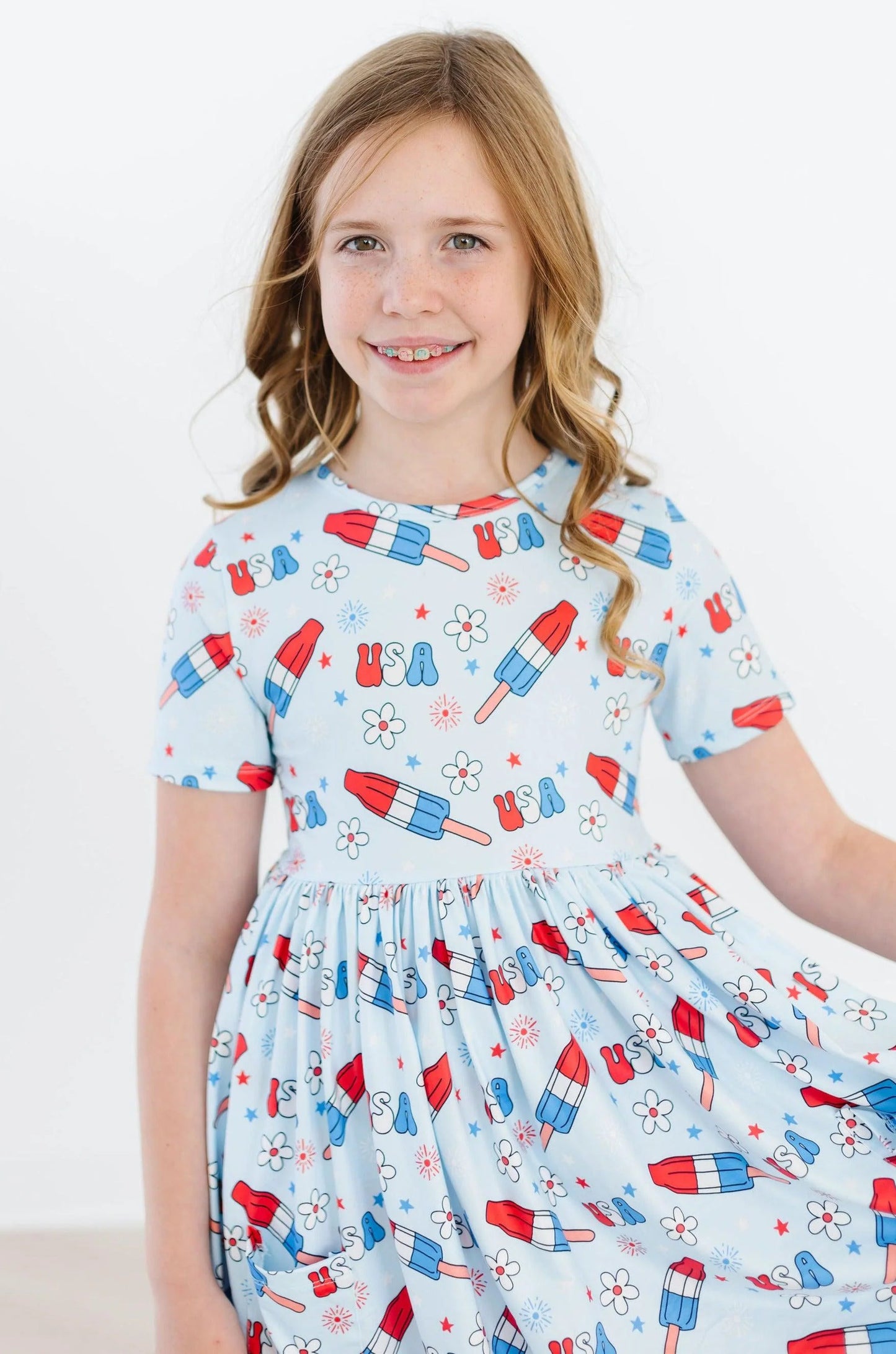 Mila & Rose: Proudly Patriotic Pocket Twirl Dress