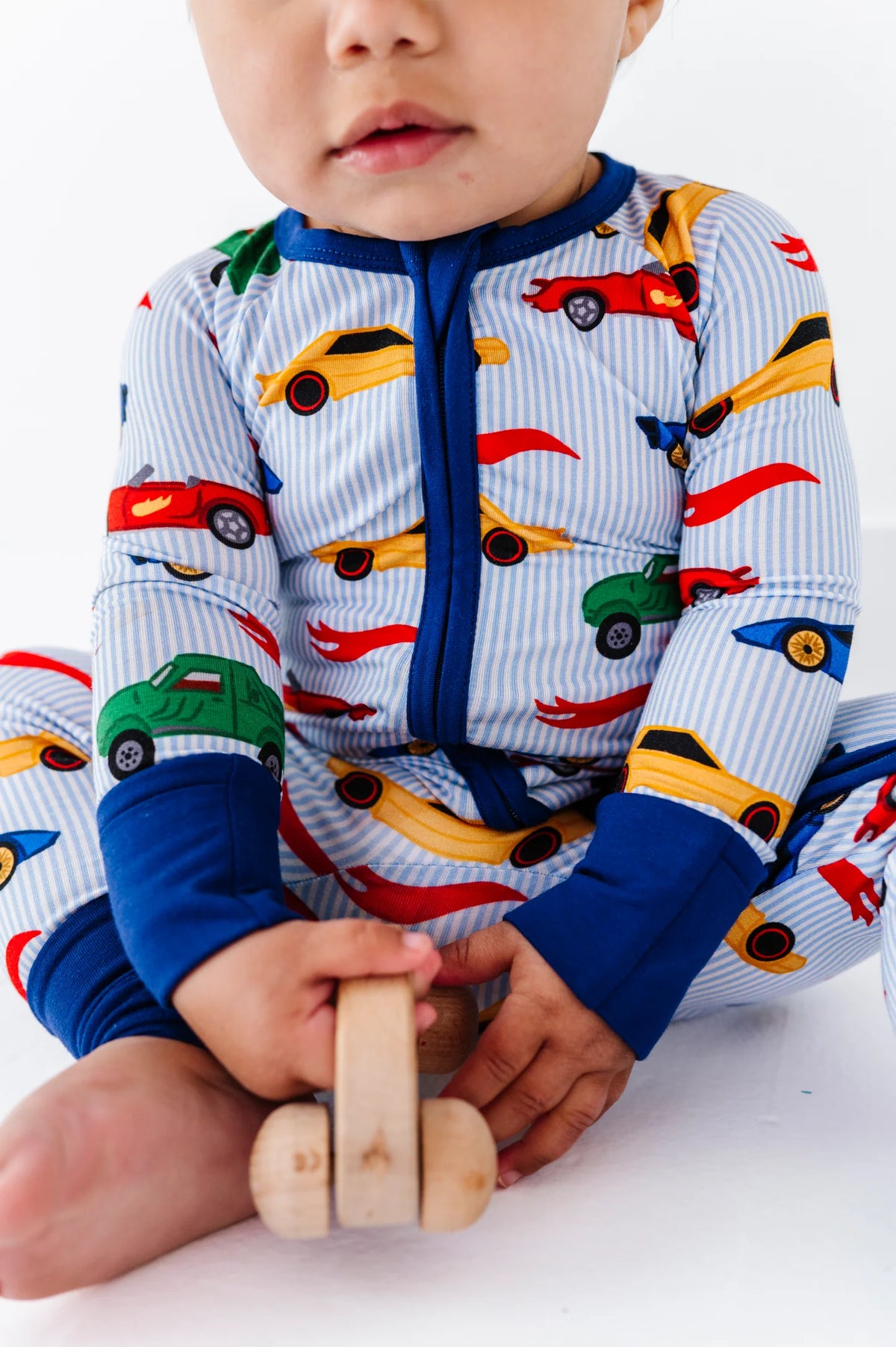 Kiki + Lulu: Racing Stripes Bamboo Zippy Romper