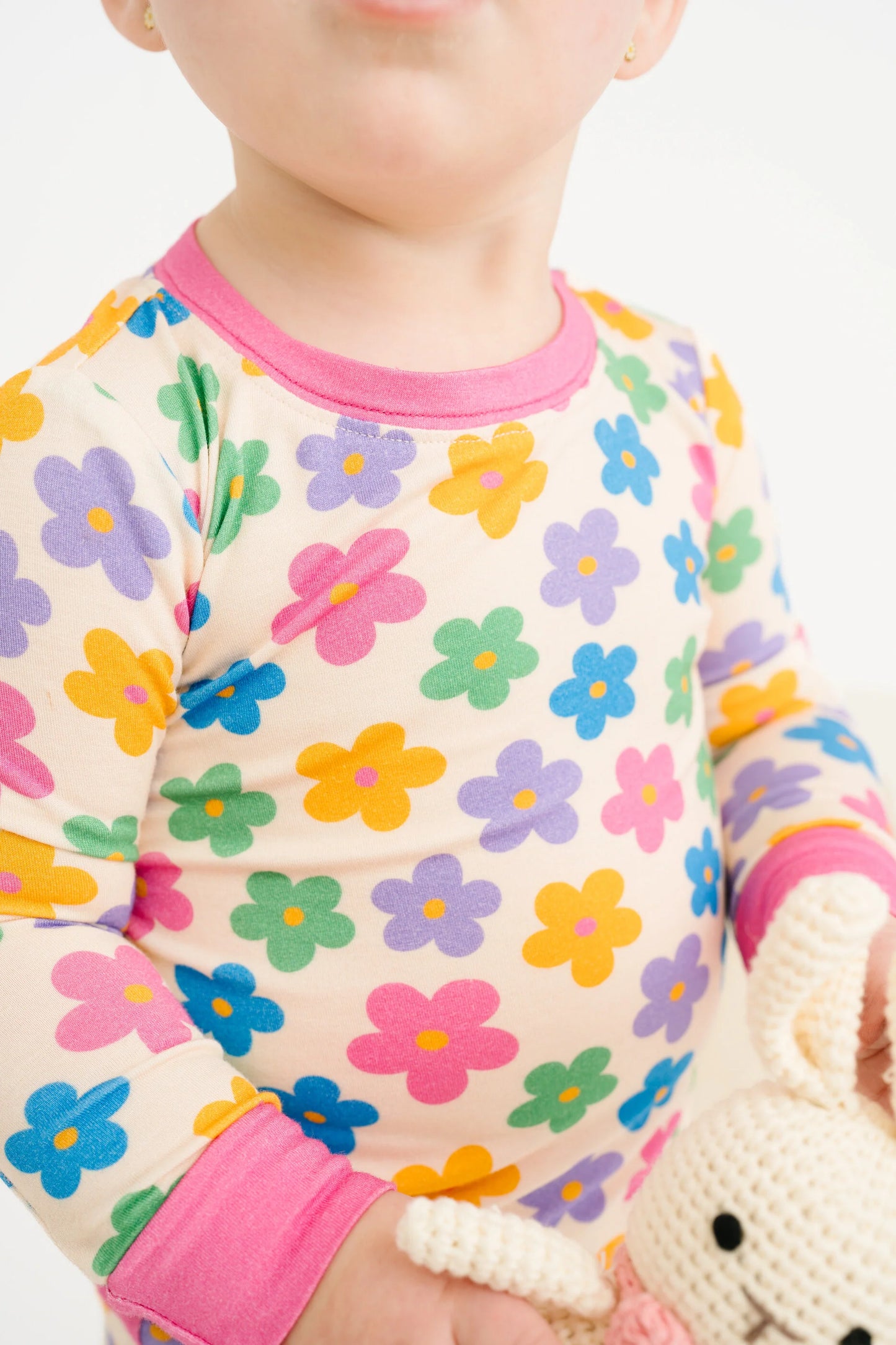 Little One Shop: Retro Flower Bamboo Two Piece Set