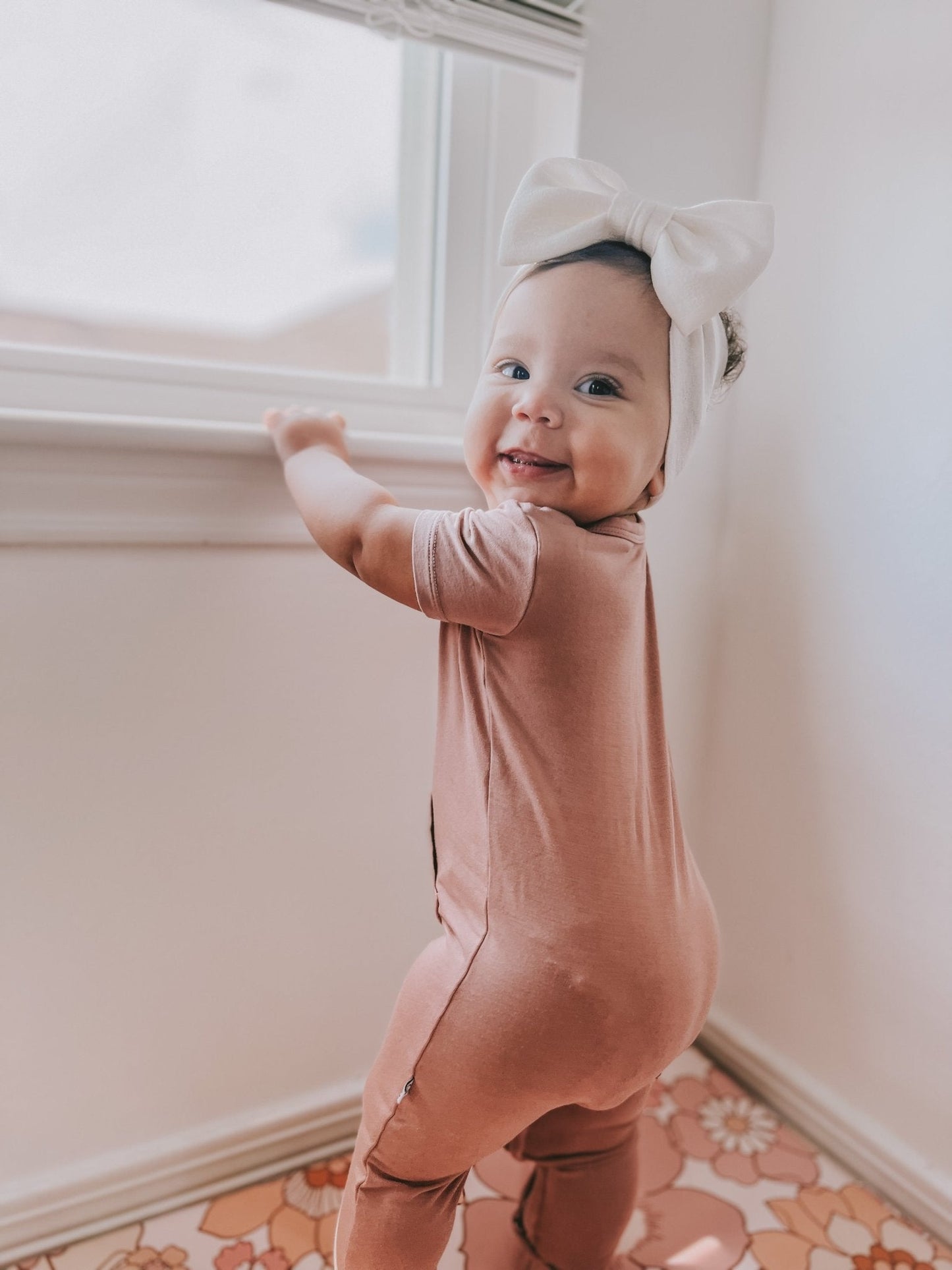 Short Sleeve Romper - Canyon Clay