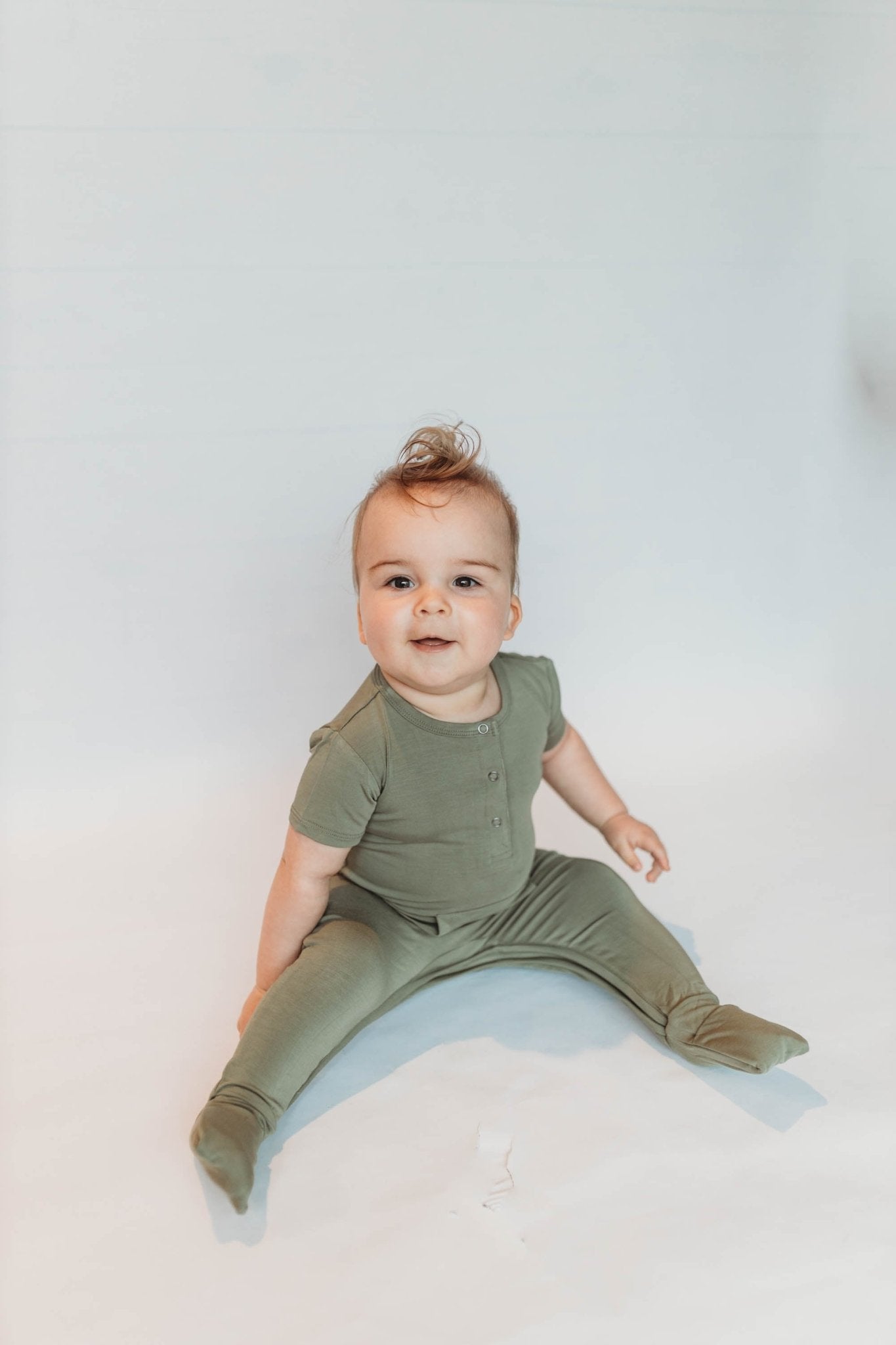 Short Sleeve Romper - Sage