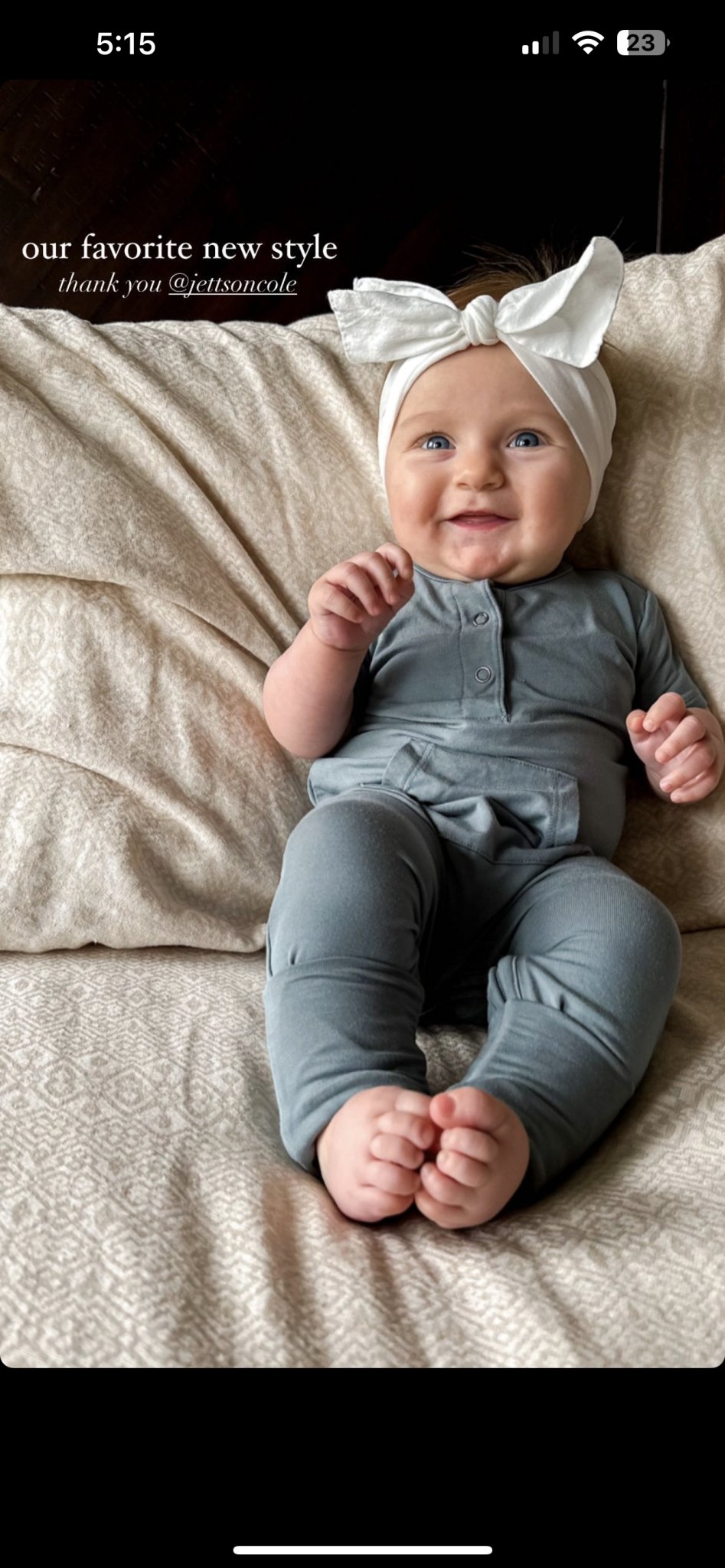 Short Sleeve Romper - Sea Blue
