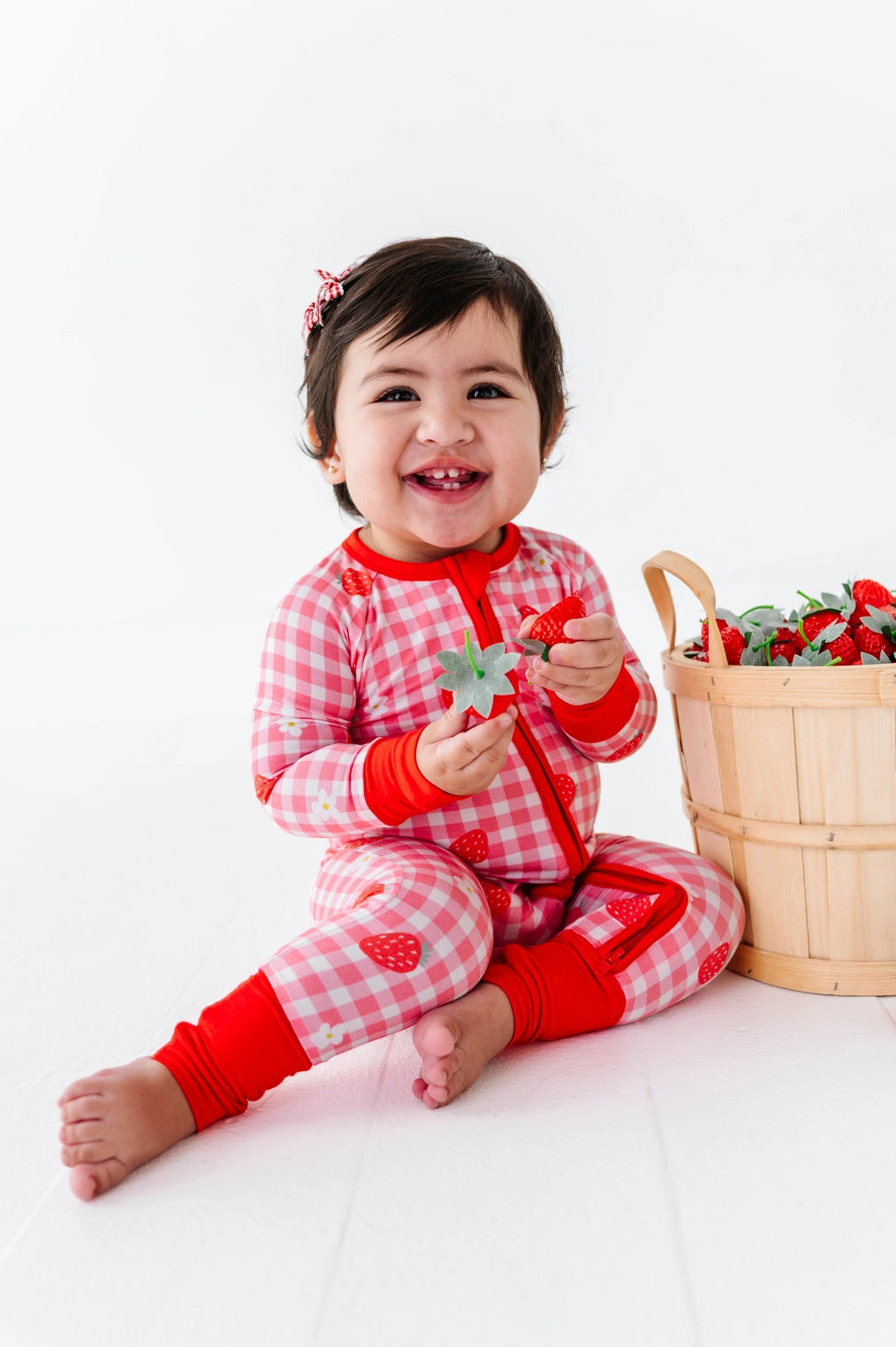 Kiki + Lulu: Strawberries & Dream Bamboo Zippy Romper