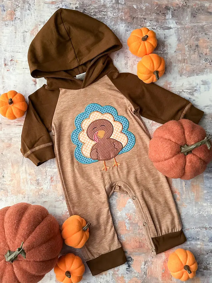 Thanksgiving Turkey Hooded Romper