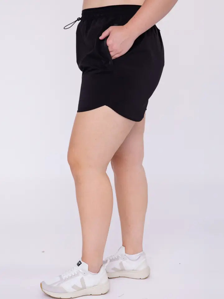 Mono B: Women's Black Toggle Drawstring Shorts