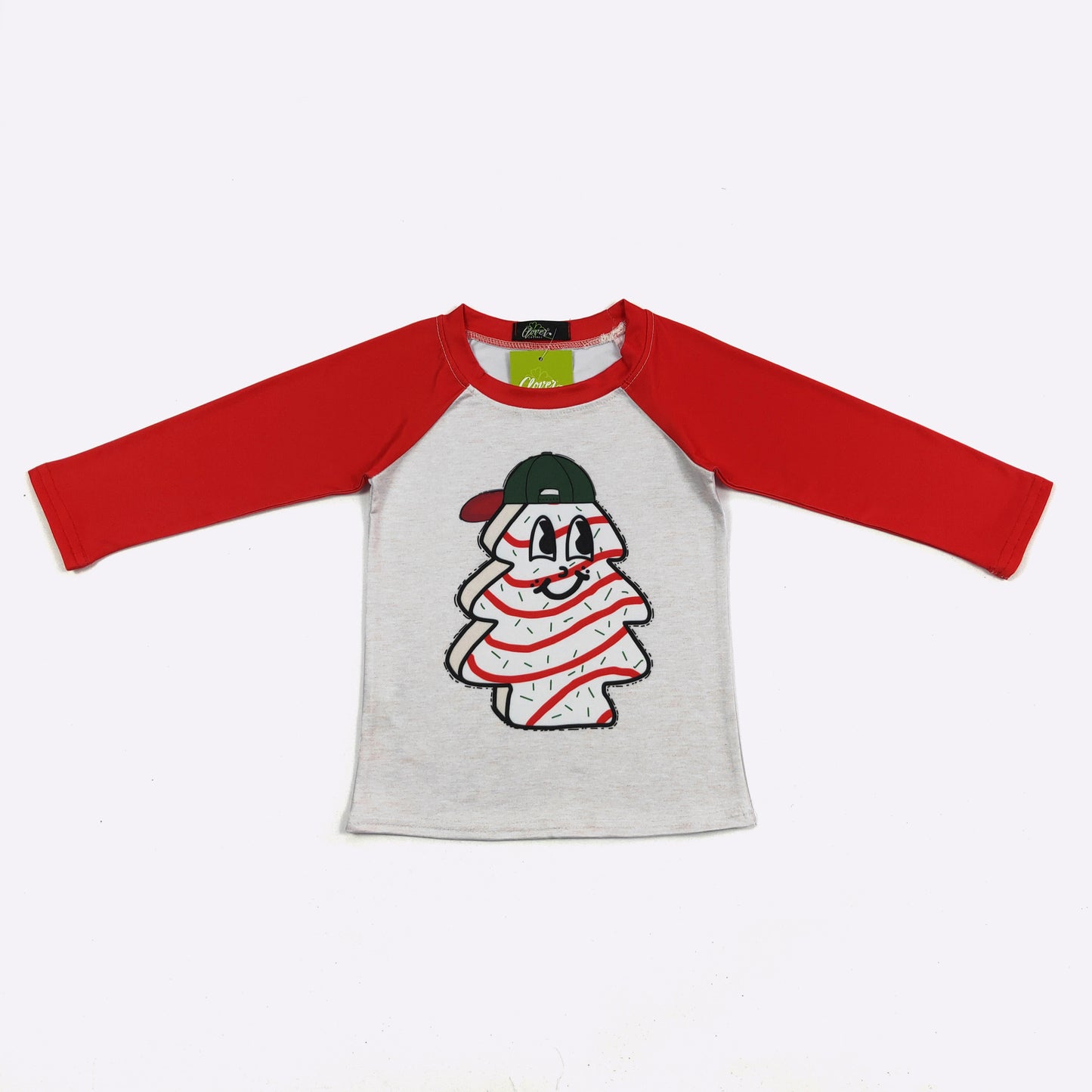 Boys Tree Cake Raglan Top
