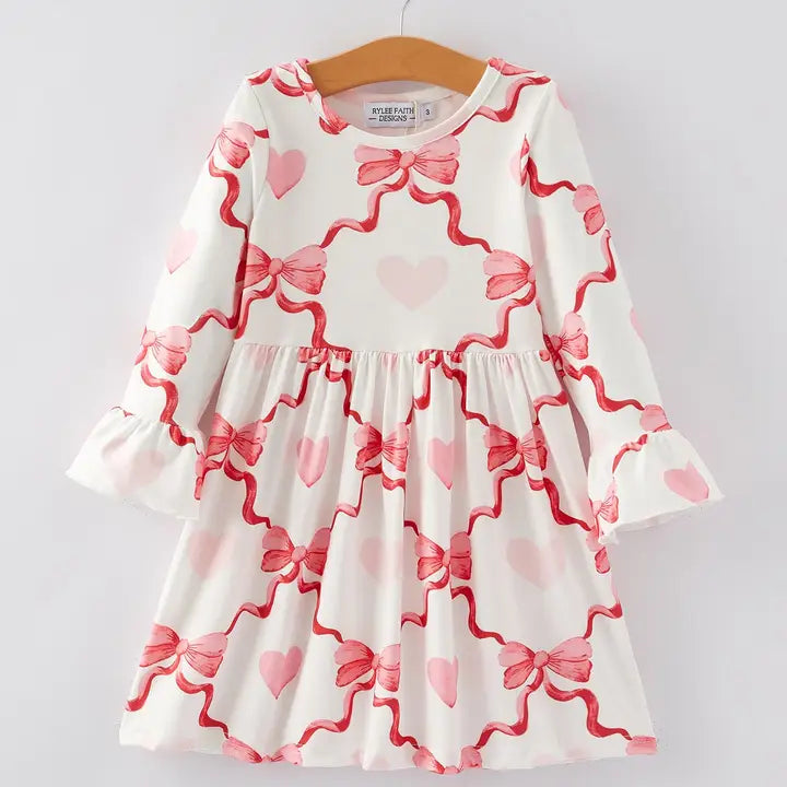 Heart Bow Twirl Dress