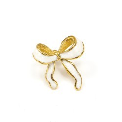 Gold Silver Colorful Enamel Bow Earrings