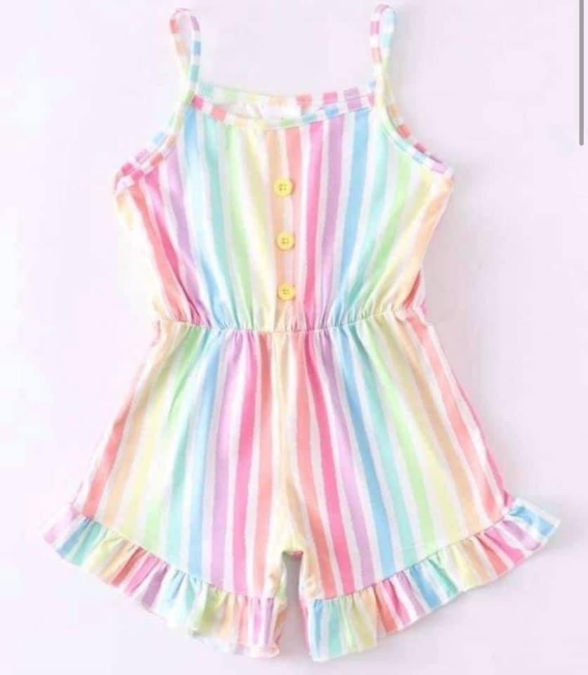 Rainbow striped jumpsuit