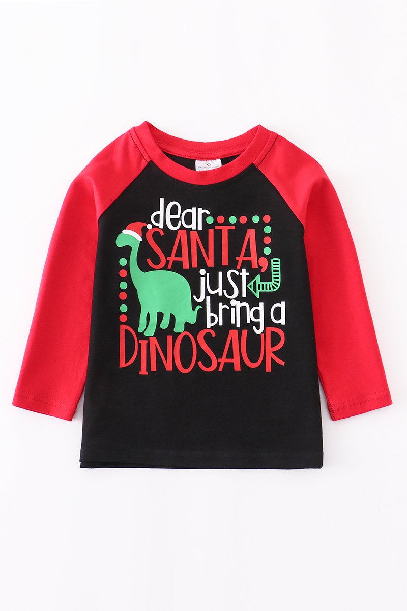 Boys Christmas Dino Shirt
