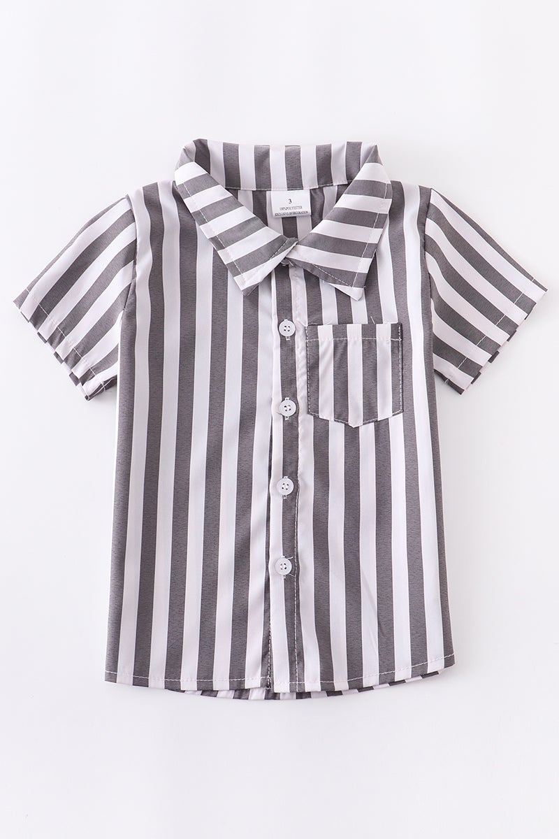 Gray Striped Boys shirt