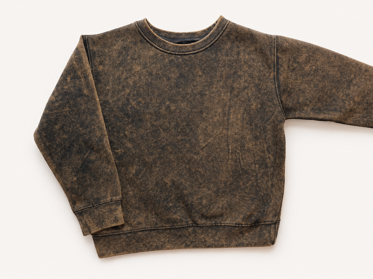 Acid Wash Chocolate Crewneck