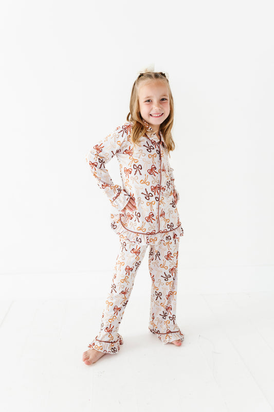 Autumn Ribbons Ruffle Button Up Set