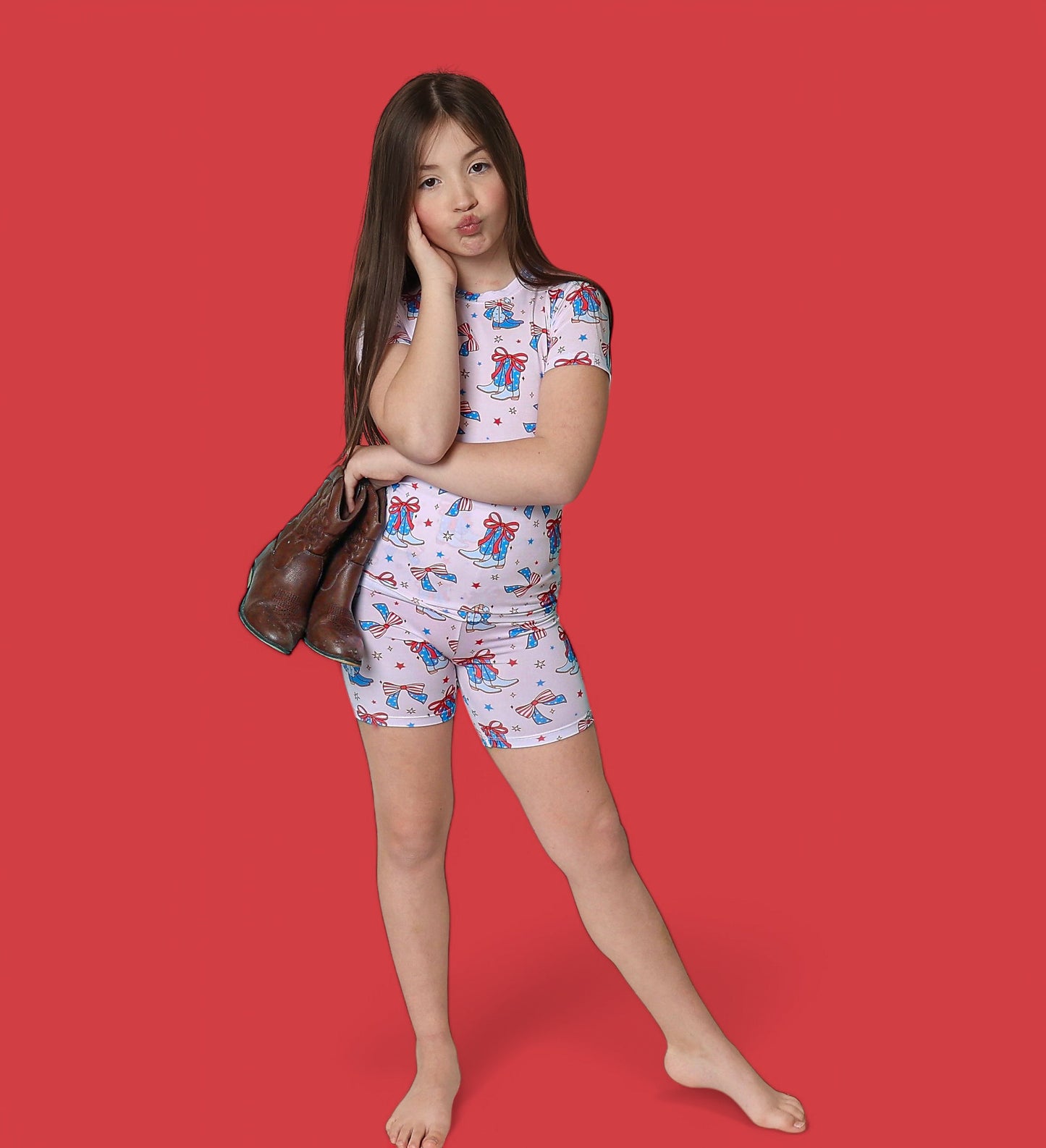 USA BOOTS N' BOWS DREAM SHORT SET