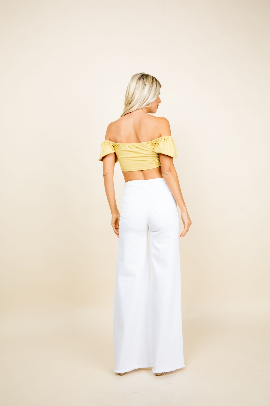 505 Wide Leg Denim Jeans in White