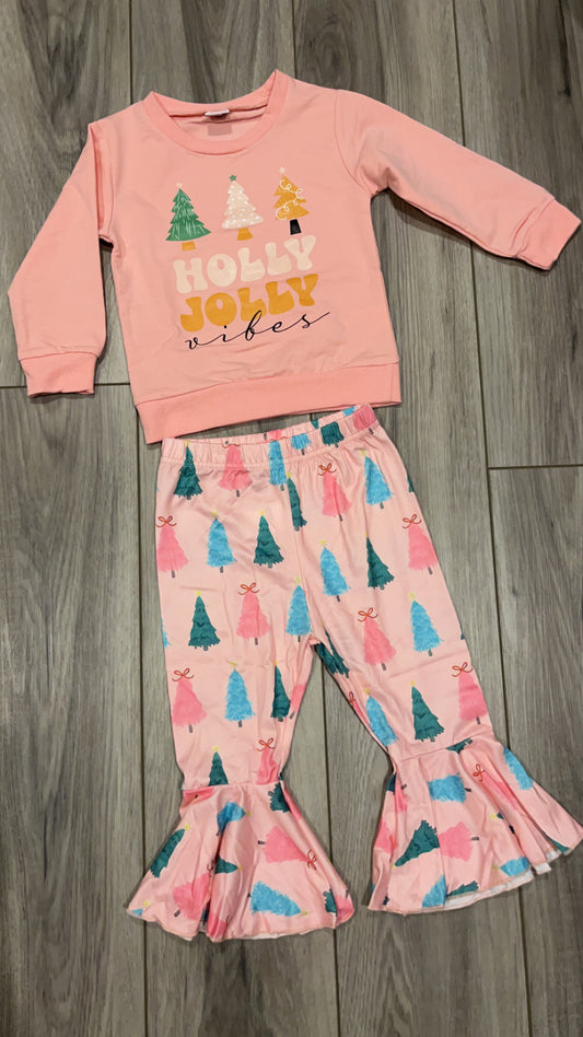 Holly Jolly Vibes Bell Bottom Set