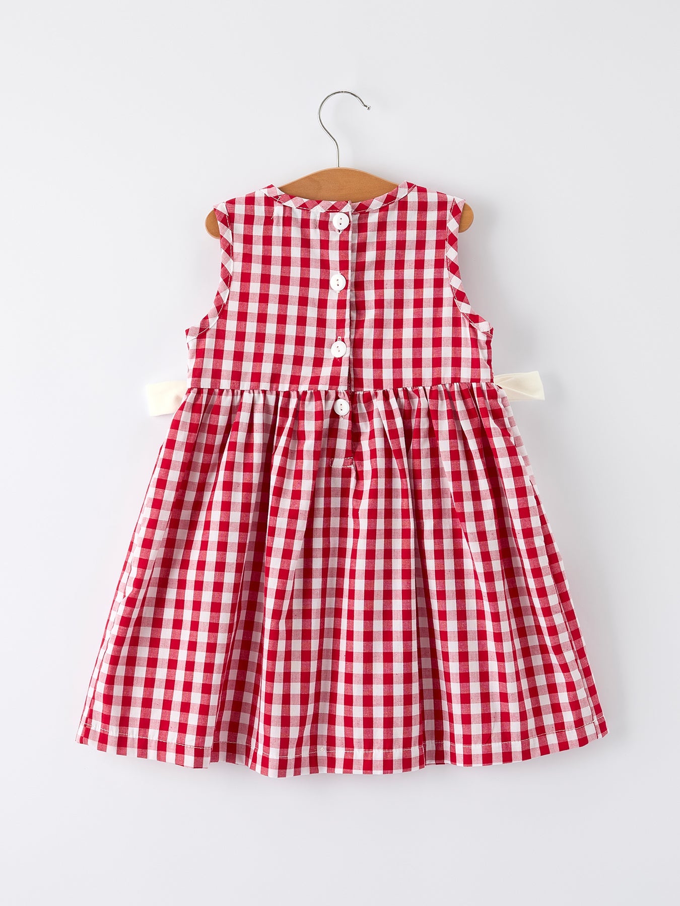 Mommy & Me Girl Dress – Dog Baseball Smocking Embroidery Outfit
