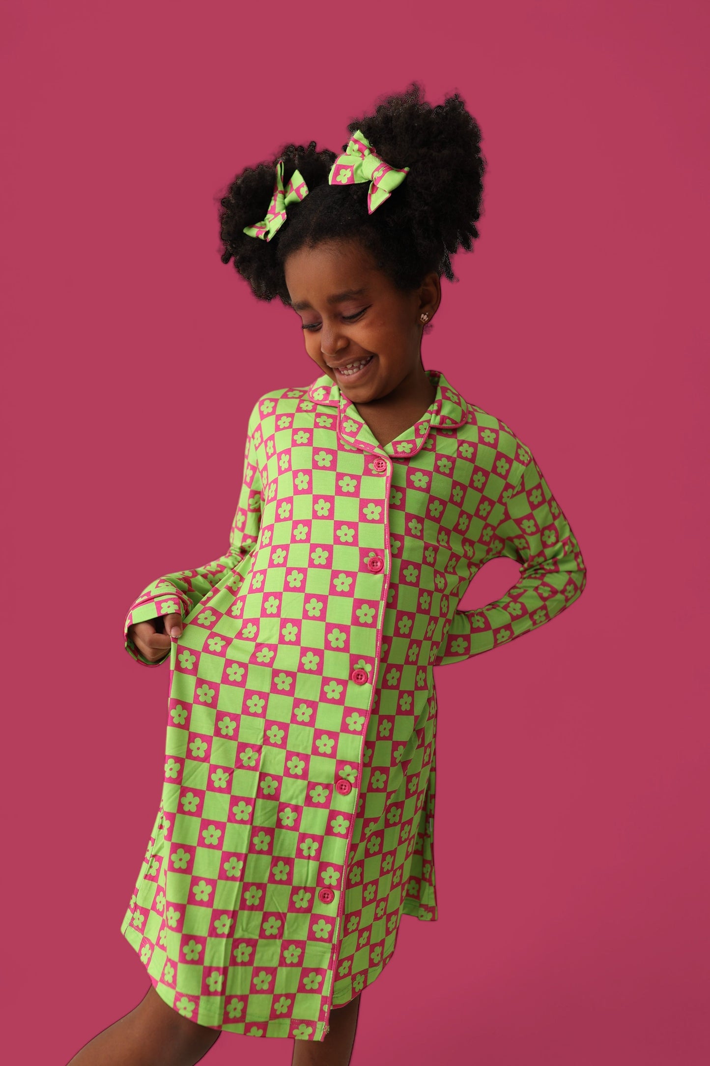 WILD DAISY CHECKERS GIRL'S DREAM GOWN