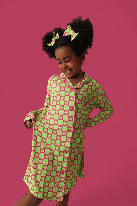 WILD DAISY CHECKERS GIRL'S DREAM GOWN