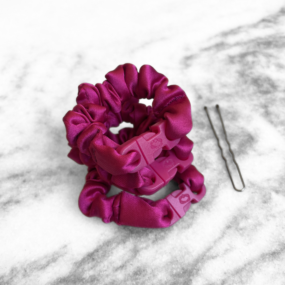 BABY 3-Pack Buckle Scrunchies Bundle - No Snagging, No Tangles