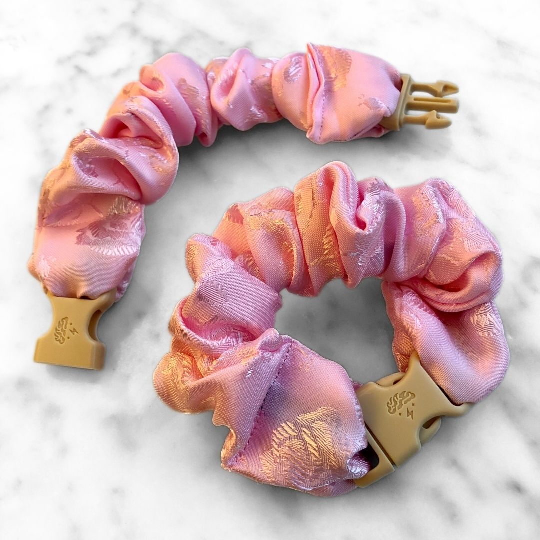 Empress Pink Buckle Scrunchie - Lunar New Year Áo Dài - No Snagging, No Tangles