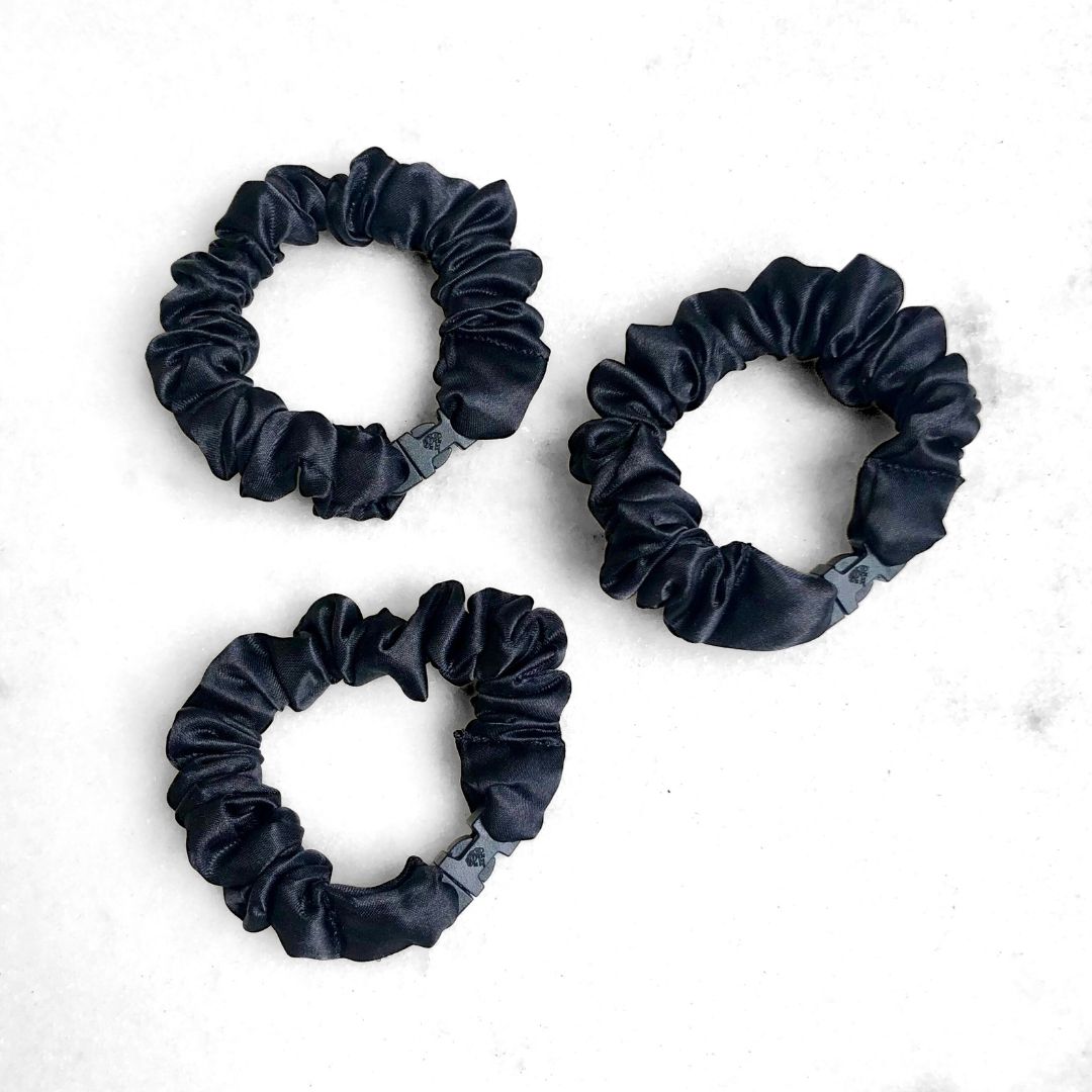 MINI 3-Pack Buckle Scrunchies Bundle - No Snagging, No Tangles