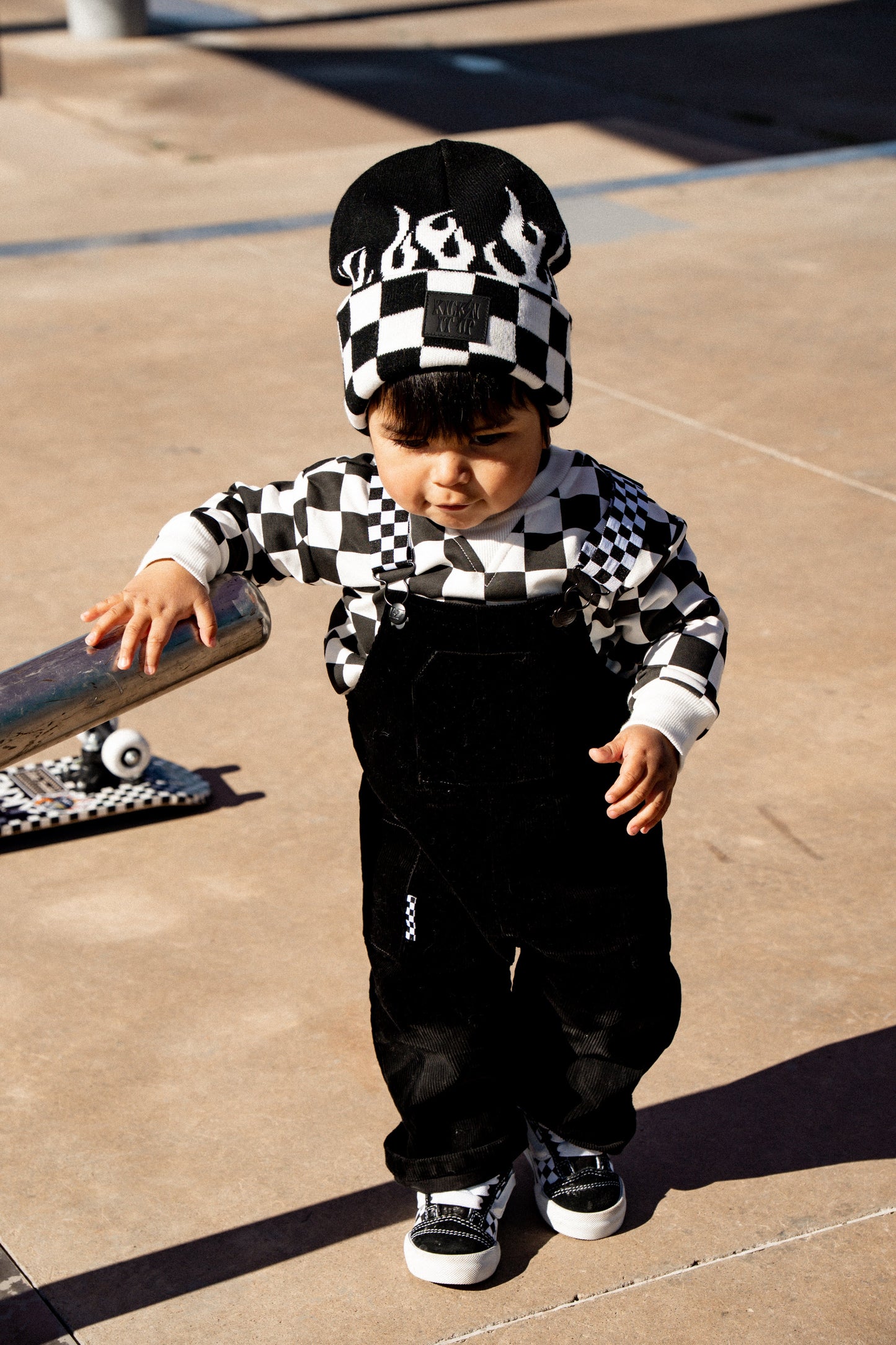 Checker Flame Beanie