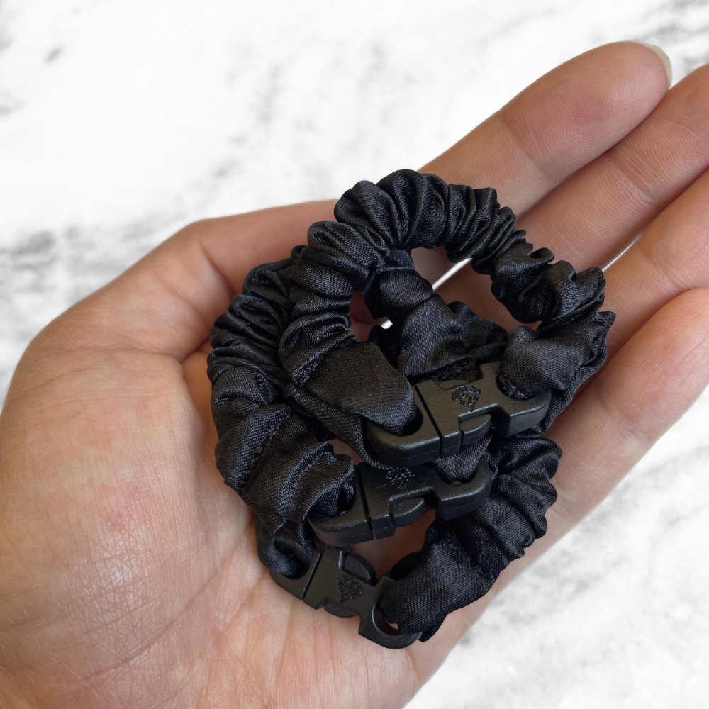 BABY 3-Pack Buckle Scrunchies Bundle - No Snagging, No Tangles