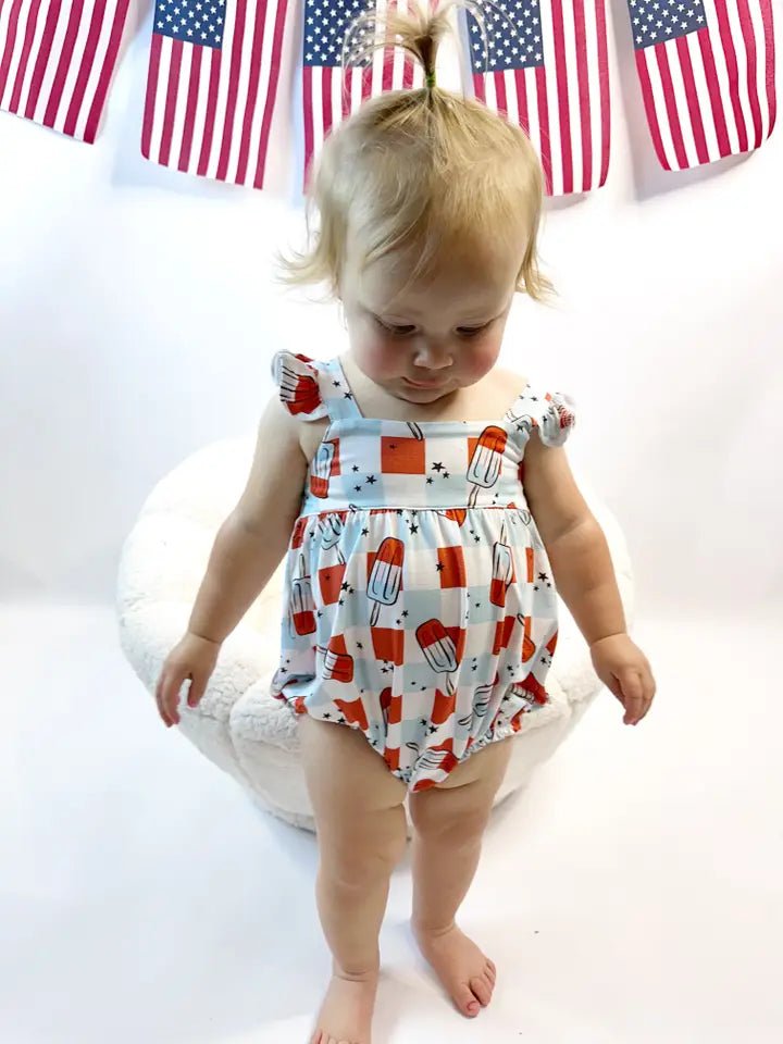 Bomb Pop Print: Bamboo Bubble Romper