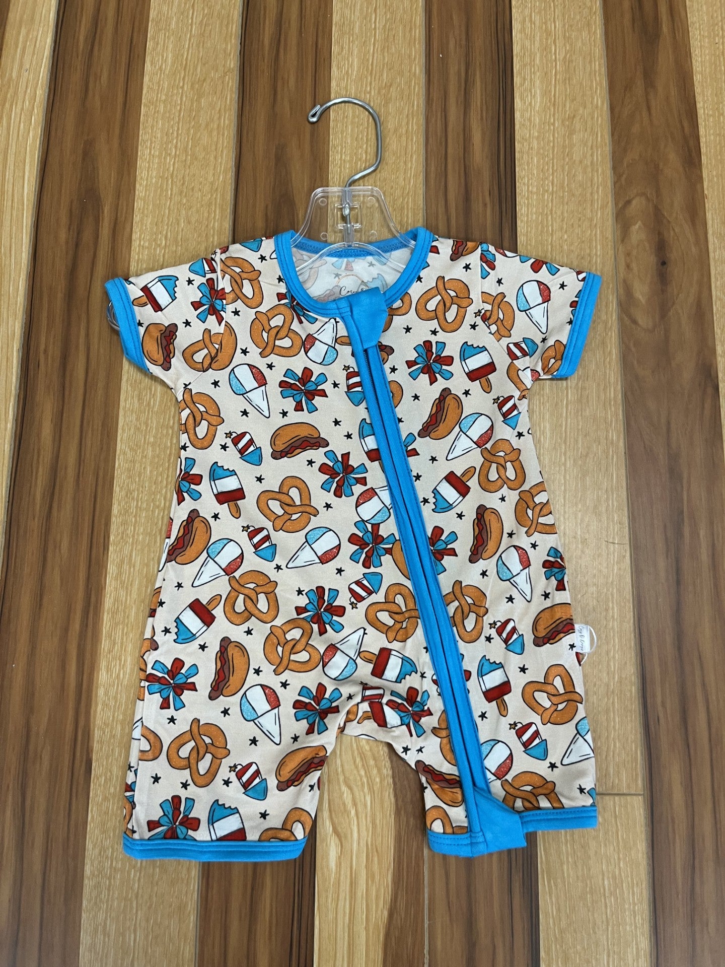 Patriotic Snacks Bamboo Shortie Romper