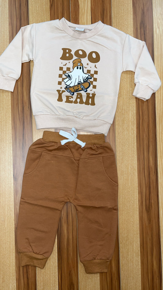 Halloween Boo Jogger Set